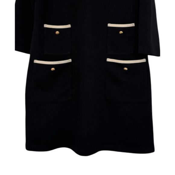 Tuckernuck Francois Black with White Piping Pockets Mod Dress Women’s Sz M - Picture 10 of 14